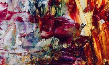 Renkli soyut arka plan duvar kağıdı. Modern motif görsel sanat. Yağlı boya karışımı. Moda el boyama bezi. Duvar dekorasyonu ve duvar resimleri fikri. 3 Boyutlu Doku. Renkli soyut