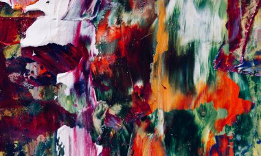 Renkli soyut arka plan duvar kağıdı. Modern motif görsel sanat. Yağlı boya karışımı. Moda el boyama bezi. Duvar dekorasyonu ve duvar resimleri fikri. 3 Boyutlu Doku. Renkli soyut