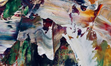 Renkli soyut arka plan duvar kağıdı. Modern motif görsel sanat. Yağlı boya karışımı. Moda el boyama bezi. Duvar dekorasyonu ve duvar resimleri fikri. 3 Boyutlu Doku. Renkli soyut