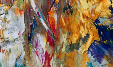 Renkli soyut arka plan duvar kağıdı. Modern motif görsel sanat. Yağlı boya karışımı. Moda el boyama bezi. Duvar dekorasyonu ve duvar resimleri fikri. 3 Boyutlu Doku. Renkli soyut