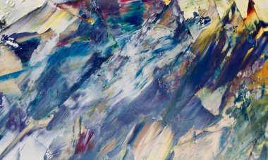 Renkli soyut arka plan duvar kağıdı. Modern motif görsel sanat. Yağlı boya karışımı. Moda el boyama bezi. Duvar dekorasyonu ve duvar resimleri fikri. 3 Boyutlu Doku. Renkli soyut