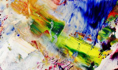 Renkli soyut resim arkaplanı. Modern motif görsel sanat. Yağ renkli yoğun bir karışım. Moda el boyama bezi. Moda poster kağıdı için tuval üzerindeki fırça darbelerini boya