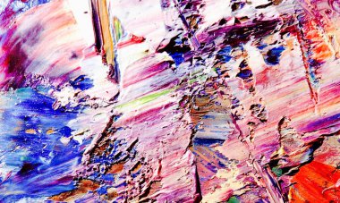 Renkli soyut resim arkaplanı. Modern motif görsel sanat. Yağ renkli yoğun bir karışım. Moda el boyama bezi. Moda poster kağıdı için tuval üzerindeki fırça darbelerini boya