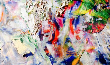 Renkli soyut resim arkaplanı. Modern motif görsel sanat. Yağ renkli yoğun bir karışım. Moda el boyama bezi. Moda poster kağıdı için tuval üzerindeki fırça darbelerini boya