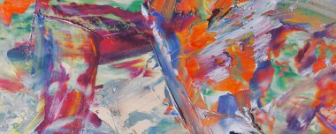 Renkli soyut resim arkaplanı. Modern motif görsel sanat. Yağ renkli yoğun bir karışım. Moda el boyama bezi. Moda poster kağıdı için tuval üzerindeki fırça darbelerini boya