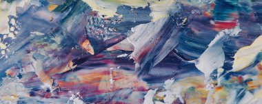 Renkli soyut resim arkaplanı. Modern motif görsel sanat. Yağ renkli yoğun bir karışım. Moda el boyama bezi. Moda poster kağıdı için tuval üzerindeki fırça darbelerini boya