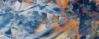 Renkli soyut resim arkaplanı. Modern motif görsel sanat. Yağ renkli yoğun bir karışım. Moda el boyama bezi. Moda poster kağıdı için tuval üzerindeki fırça darbelerini boya