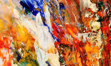 Renkli soyut resim arkaplanı. Modern motif görsel sanat. Yağ renkli yoğun bir karışım. Moda el boyama bezi. Moda poster kağıdı için tuval üzerindeki fırça darbelerini boya