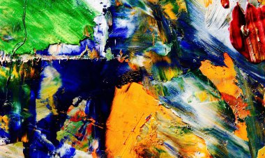 Renkli soyut resim arkaplanı. Modern motif görsel sanat. Yağ renkli yoğun bir karışım. Moda el boyama bezi. Moda poster kağıdı için tuval üzerindeki fırça darbelerini boya