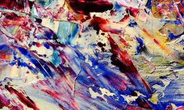 Renkli soyut resim arkaplanı. Modern motif görsel sanat. Yağ renkli yoğun bir karışım. Moda el boyama bezi. Moda poster kağıdı için tuval üzerindeki fırça darbelerini boya