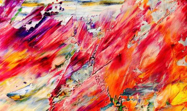 Renkli soyut resim arkaplanı. Modern motif görsel sanat. Yağ renkli yoğun bir karışım. Moda el boyama bezi. Moda poster kağıdı için tuval üzerindeki fırça darbelerini boya