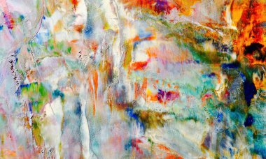 Renkli soyut resim arkaplanı. Modern motif görsel sanat. Yağ renkli yoğun bir karışım. Moda el boyama bezi. Moda poster kağıdı için tuval üzerindeki fırça darbelerini boya