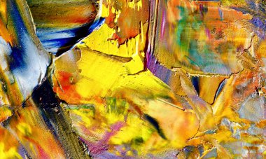 Renkli soyut resim arkaplanı. Modern motif görsel sanat. Yağ renkli yoğun bir karışım. Moda el boyama bezi. Moda poster kağıdı için tuval üzerindeki fırça darbelerini boya