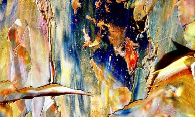 Renkli soyut resim arkaplanı. Modern motif görsel sanat. Yağ renkli yoğun bir karışım. Moda el boyama bezi. Moda poster kağıdı için tuval üzerindeki fırça darbelerini boya