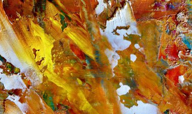 Renkli soyut resim arkaplanı. Modern motif görsel sanat. Yağ renkli yoğun bir karışım. Moda el boyama bezi. Moda poster kağıdı için tuval üzerindeki fırça darbelerini boya