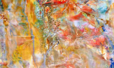 Renkli soyut resim arkaplanı. Modern motif görsel sanat. Yağ renkli yoğun bir karışım. Moda el boyama bezi. Moda poster kağıdı için tuval üzerindeki fırça darbelerini boya