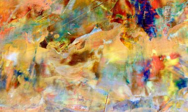 Renkli soyut resim arkaplanı. Modern motif görsel sanat. Yağ renkli yoğun bir karışım. Moda el boyama bezi. Moda poster kağıdı için tuval üzerindeki fırça darbelerini boya