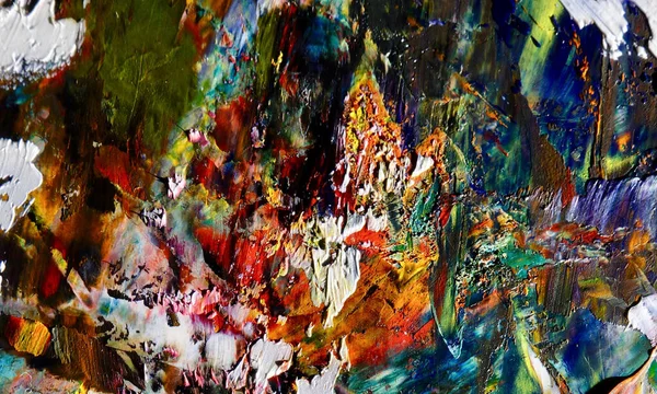 Colorato Sfondo Pittura Astratta Motivo Moderno Arte Visiva Intensivo Mix — Foto Stock