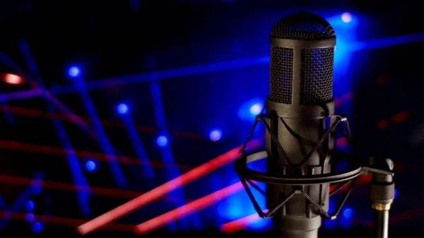 Microphone Studio Music Stage Studio Sound Equipment — Stock Photo, Image