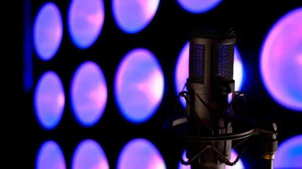 Microphone Studio Music Stage Studio Sound Equipment — Stock Photo, Image