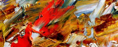 Renkli soyut resim arkaplanı. Modern motif görsel sanat. Yağ renkli yoğun bir karışım. Moda el boyama bezi. Moda poster kağıdı için tuval üzerindeki fırça darbelerini boya