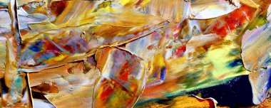 Renkli soyut resim arkaplanı. Modern motif görsel sanat. Yağ renkli yoğun bir karışım. Moda el boyama bezi. Moda poster kağıdı için tuval üzerindeki fırça darbelerini boya