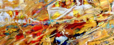 Renkli soyut resim arkaplanı. Modern motif görsel sanat. Yağ renkli yoğun bir karışım. Moda el boyama bezi. Moda poster kağıdı için tuval üzerindeki fırça darbelerini boya