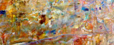 Renkli soyut resim arkaplanı. Modern motif görsel sanat. Yağ renkli yoğun bir karışım. Moda el boyama bezi. Moda poster kağıdı için tuval üzerindeki fırça darbelerini boya