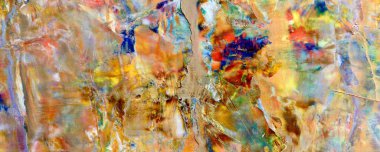 Renkli soyut resim arkaplanı. Modern motif görsel sanat. Yağ renkli yoğun bir karışım. Moda el boyama bezi. Moda poster kağıdı için tuval üzerindeki fırça darbelerini boya