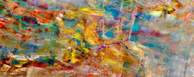 Renkli soyut resim arkaplanı. Modern motif görsel sanat. Yağ renkli yoğun bir karışım. Moda el boyama bezi. Moda poster kağıdı için tuval üzerindeki fırça darbelerini boya