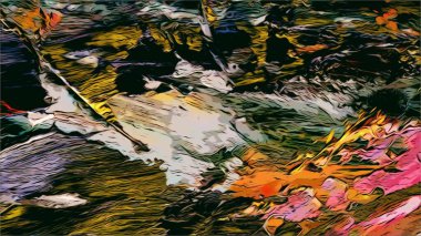 Renkli soyut resim arkaplanı. Modern motif görsel sanat. Yağ renkli yoğun bir karışım. Moda el boyama bezi. Moda poster kağıdı için tuval üzerindeki fırça darbelerini boya