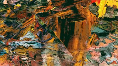 Renkli soyut resim arkaplanı. Modern motif görsel sanat. Yağ renkli yoğun bir karışım. Moda el boyama bezi. Moda poster kağıdı için tuval üzerindeki fırça darbelerini boya