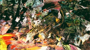 Renkli soyut resim arkaplanı. Modern motif görsel sanat. Yağ renkli yoğun bir karışım. Moda el boyama bezi. Moda poster kağıdı için tuval üzerindeki fırça darbelerini boya