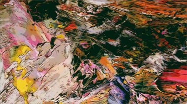 Renkli soyut resim arkaplanı. Modern motif görsel sanat. Yağ renkli yoğun bir karışım. Moda el boyama bezi. Moda poster kağıdı için tuval üzerindeki fırça darbelerini boya