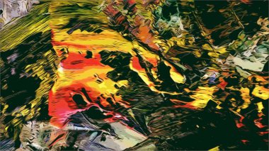 Renkli soyut resim arkaplanı. Modern motif görsel sanat. Yağ renkli yoğun bir karışım. Moda el boyama bezi. Moda poster kağıdı için tuval üzerindeki fırça darbelerini boya