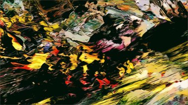 Renkli soyut resim arkaplanı. Modern motif görsel sanat. Yağ renkli yoğun bir karışım. Moda el boyama bezi. Moda poster kağıdı için tuval üzerindeki fırça darbelerini boya