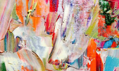 Renkli soyut resim arkaplanı. Modern motif görsel sanat. Yağ renkli yoğun bir karışım. Moda el boyama bezi. Moda poster kağıdı için tuval üzerindeki fırça darbelerini boya