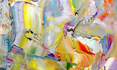 Renkli soyut resim arkaplanı. Modern motif görsel sanat. Yağ renkli yoğun bir karışım. Moda el boyama bezi. Moda poster kağıdı için tuval üzerindeki fırça darbelerini boya