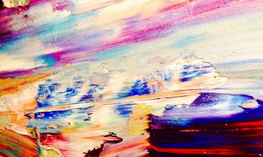 Renkli soyut resim arkaplanı. Modern motif görsel sanat. Yağ renkli yoğun bir karışım. Moda el boyama bezi. Moda poster kağıdı için tuval üzerindeki fırça darbelerini boya