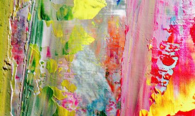 Renkli soyut resim arkaplanı. Modern motif görsel sanat. Yağ renkli yoğun bir karışım. Moda el boyama bezi. Moda poster kağıdı için tuval üzerindeki fırça darbelerini boya