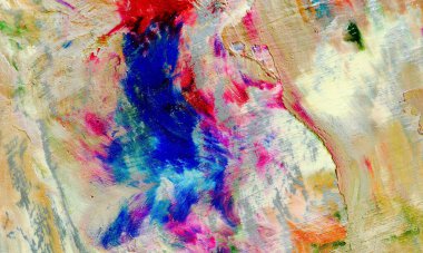 Renkli soyut resim arkaplanı. Modern motif görsel sanat. Yağ renkli yoğun bir karışım. Moda el boyama bezi. Moda poster kağıdı için tuval üzerindeki fırça darbelerini boya