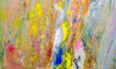 Renkli soyut resim arkaplanı. Modern motif görsel sanat. Yağ renkli yoğun bir karışım. Moda el boyama bezi. Moda poster kağıdı için tuval üzerindeki fırça darbelerini boya