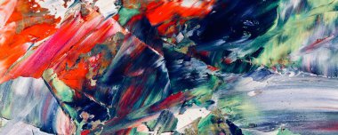 Renkli soyut resim arkaplanı. Modern motif görsel sanat. Yağ renkli yoğun bir karışım. Moda el boyama bezi. Moda poster kağıdı için tuval üzerindeki fırça darbelerini boya