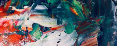 Renkli soyut resim arkaplanı. Modern motif görsel sanat. Yağ renkli yoğun bir karışım. Moda el boyama bezi. Moda poster kağıdı için tuval üzerindeki fırça darbelerini boya