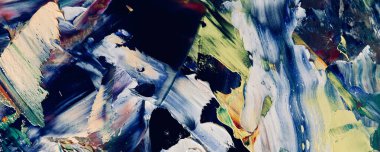 Renkli soyut resim arkaplanı. Modern motif görsel sanat. Yağ renkli yoğun bir karışım. Moda el boyama bezi. Moda poster kağıdı için tuval üzerindeki fırça darbelerini boya