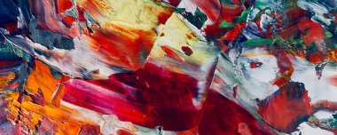 Renkli soyut resim arkaplanı. Modern motif görsel sanat. Yağ renkli yoğun bir karışım. Moda el boyama bezi. Moda poster kağıdı için tuval üzerindeki fırça darbelerini boya