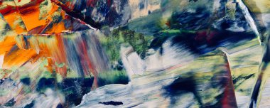 Renkli soyut resim arkaplanı. Modern motif görsel sanat. Yağ renkli yoğun bir karışım. Moda el boyama bezi. Moda poster kağıdı için tuval üzerindeki fırça darbelerini boya