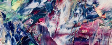 Renkli soyut resim arkaplanı. Modern motif görsel sanat. Yağ renkli yoğun bir karışım. Moda el boyama bezi. Moda poster kağıdı için tuval üzerindeki fırça darbelerini boya