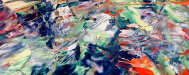 Renkli soyut resim arkaplanı. Modern motif görsel sanat. Yağ renkli yoğun bir karışım. Moda el boyama bezi. Moda poster kağıdı için tuval üzerindeki fırça darbelerini boya