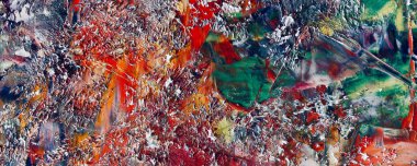 Renkli soyut resim arkaplanı. Modern motif görsel sanat. Yağ renkli yoğun bir karışım. Moda el boyama bezi. Moda poster kağıdı için tuval üzerindeki fırça darbelerini boya